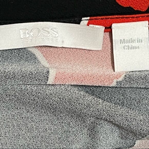 Boss Hugo Boss Black & Red Floral 3/4 Sleeve Blouse - Picture 7 of 7